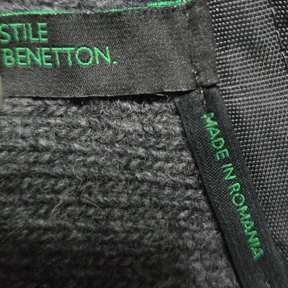 Stile Benetton Size Small Womens Gray Italian Wool Skirt - Picture 2 of 6